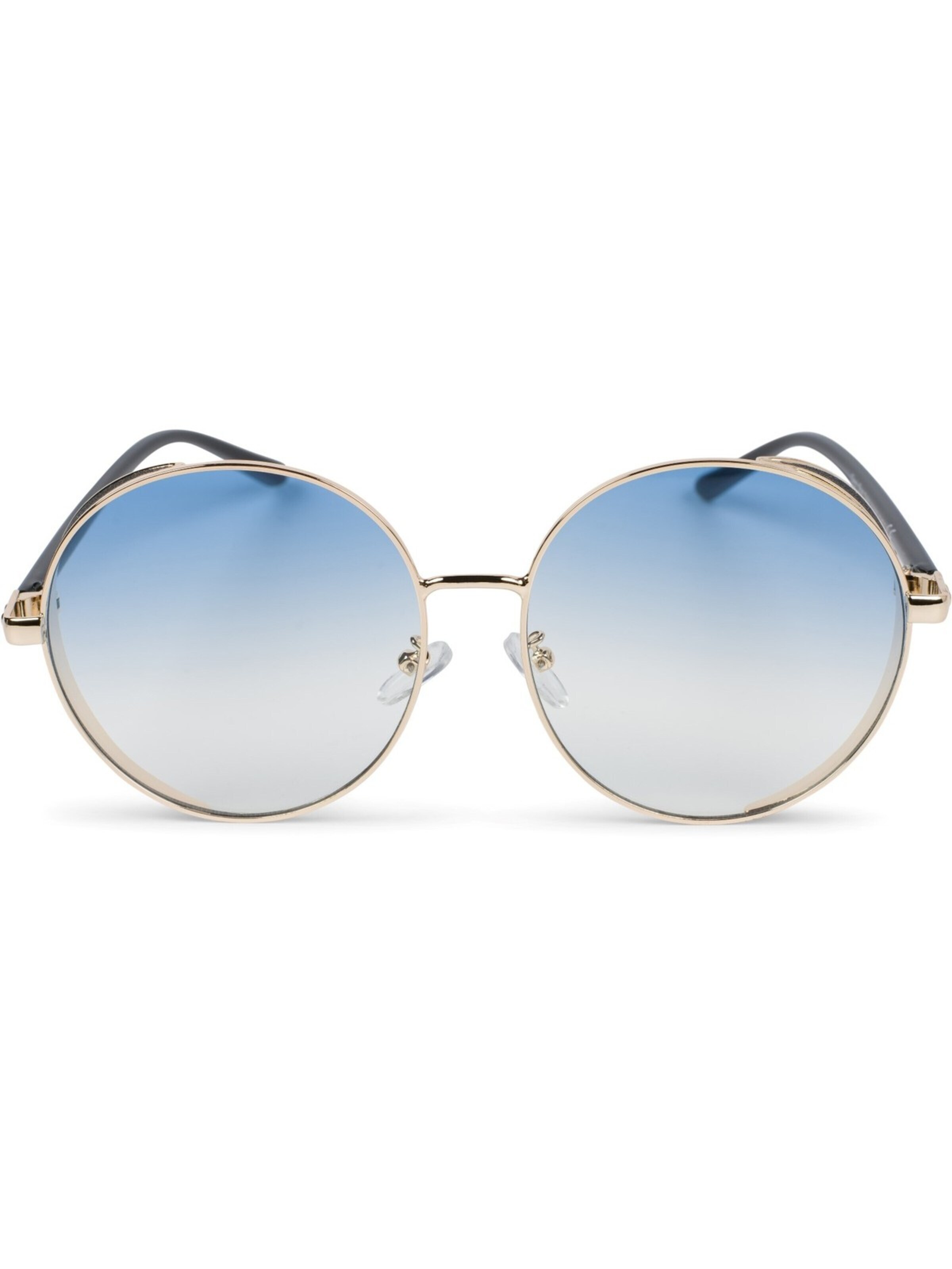 styleBREAKER Sonnenbrille 'Runde Sonnenbrille mit Glitzer Side Shield' in Blau