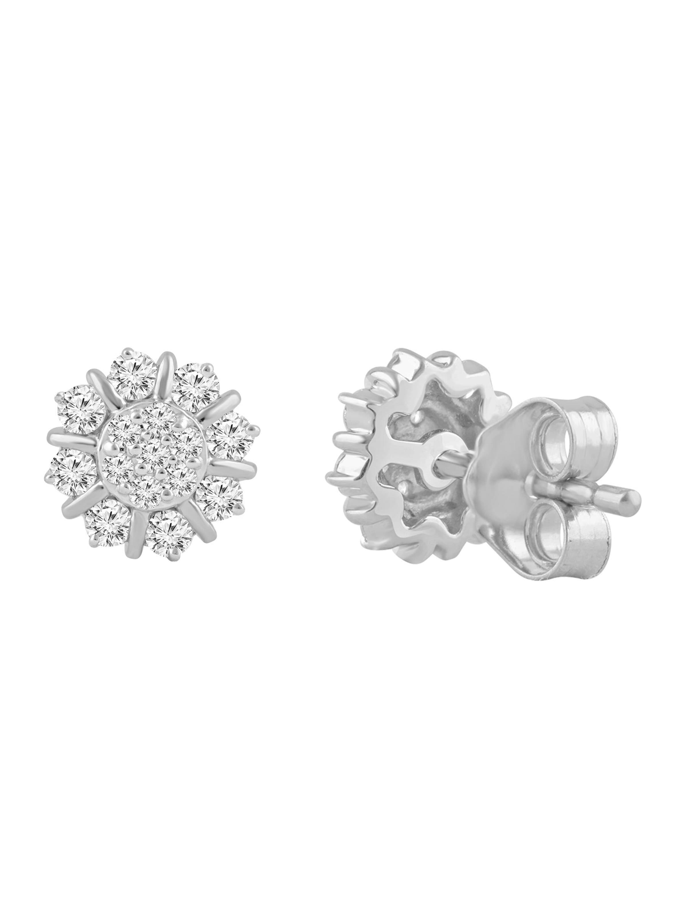 Diamant Exquis - Pendientes en plata