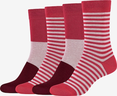 camano Socken in rosa / burgunder / hellrot, Produktansicht