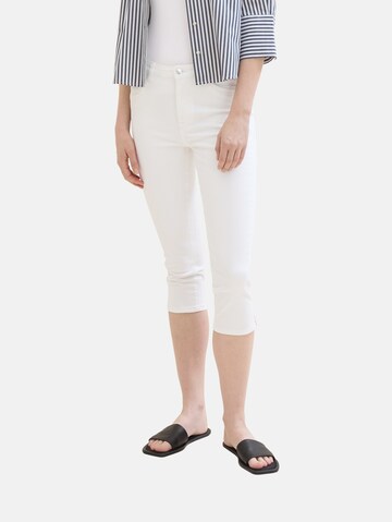 TOM TAILOR Regular Jeans 'Kate Capri' in White: front