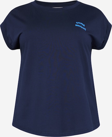 Esprit Curves Shirt in Blue: front