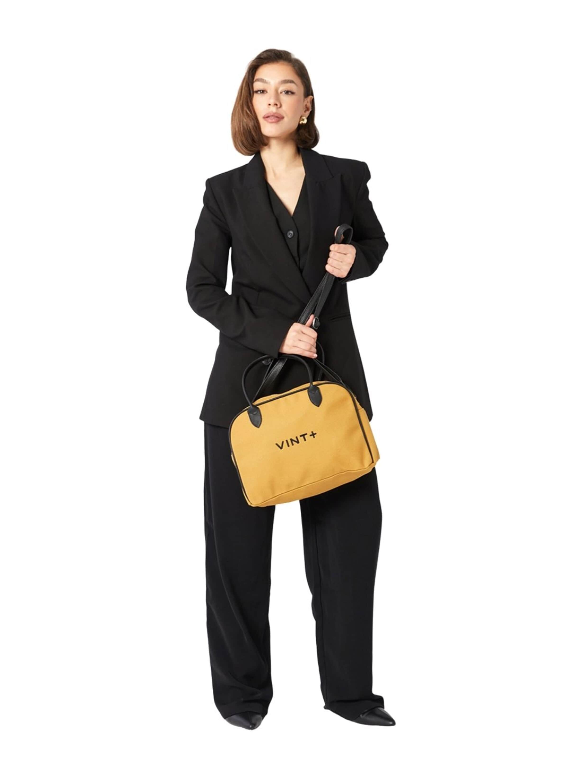 VINT+ Handbag 'Bowling Bag' in Yellow