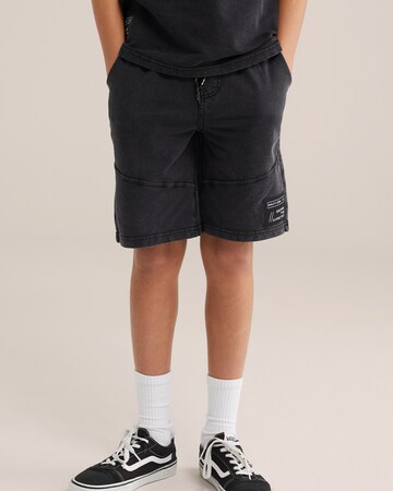 juoda WE Fashion Standartinis Kelnės: priekis