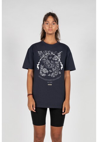 T-shirt oversize 'Paisley' MJ Gonzales en bleu : devant