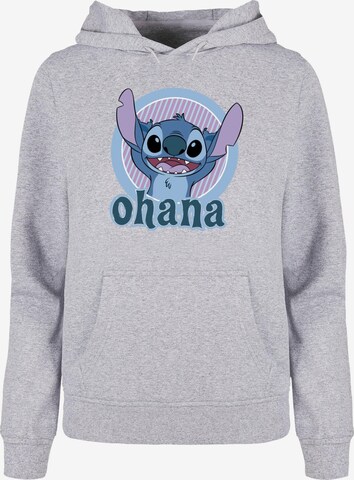 ABSOLUTE CULT Sweatshirt 'Lilo And Stitch - Ohana' in Grey: front