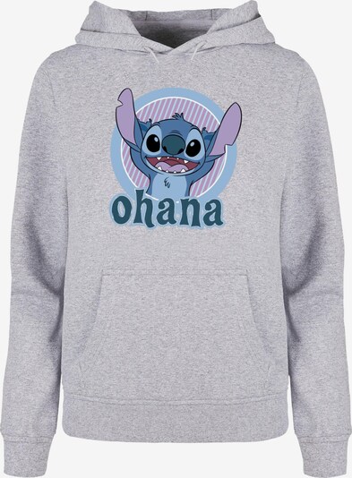 ABSOLUTE CULT Sweatshirt 'Lilo And Stitch - Ohana' in saphir / graumeliert / mauve / schwarz, Produktansicht