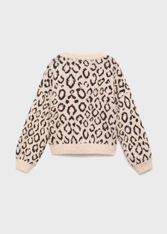 MANGO KIDS Sweater 'Meow' in Beige
