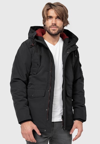 Parka mi-saison 'Ocala' INDICODE JEANS en noir : devant