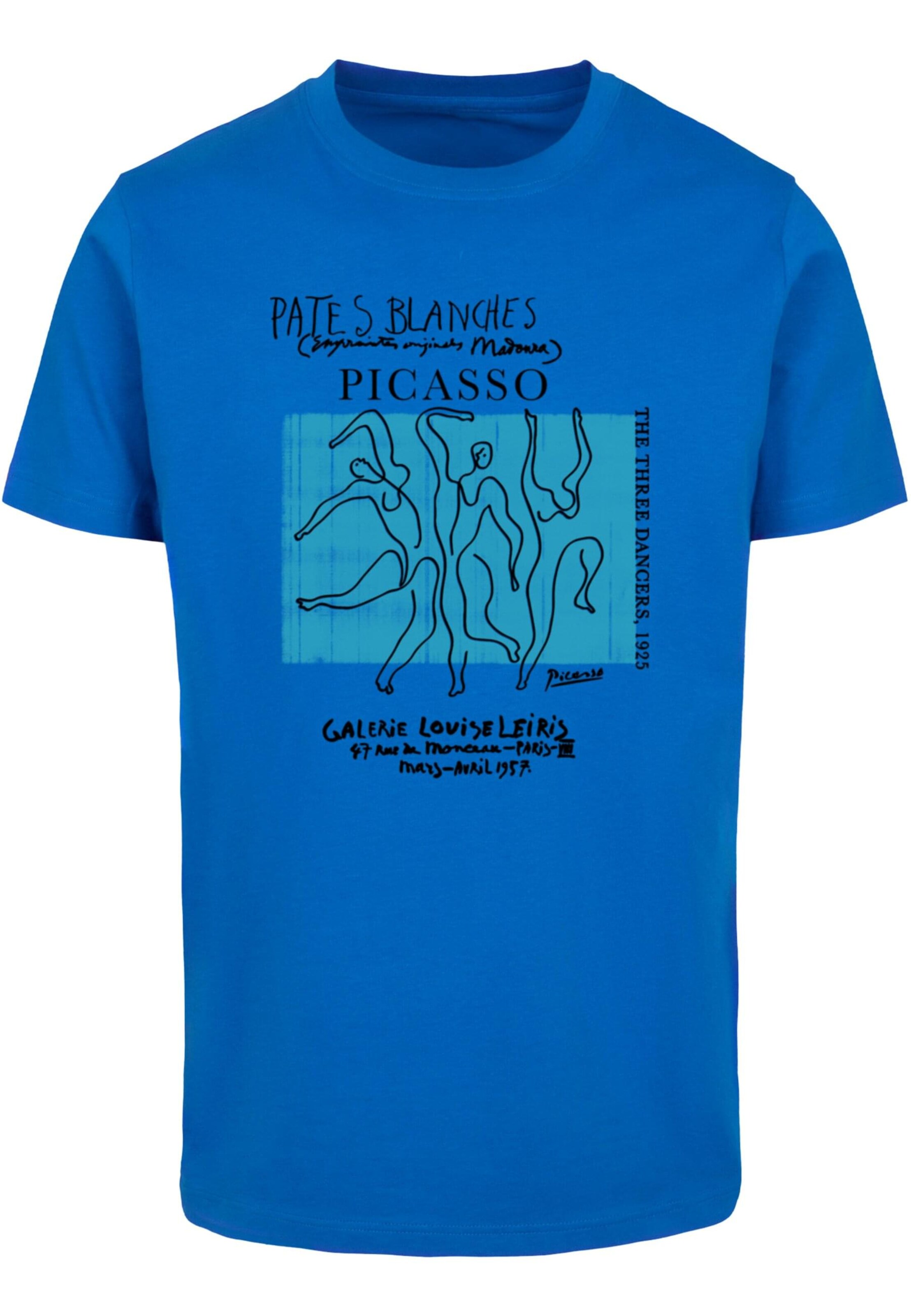 Merchcode Shirt 'APOH - Picasso Three Dancers' in Blauw: voorkant
