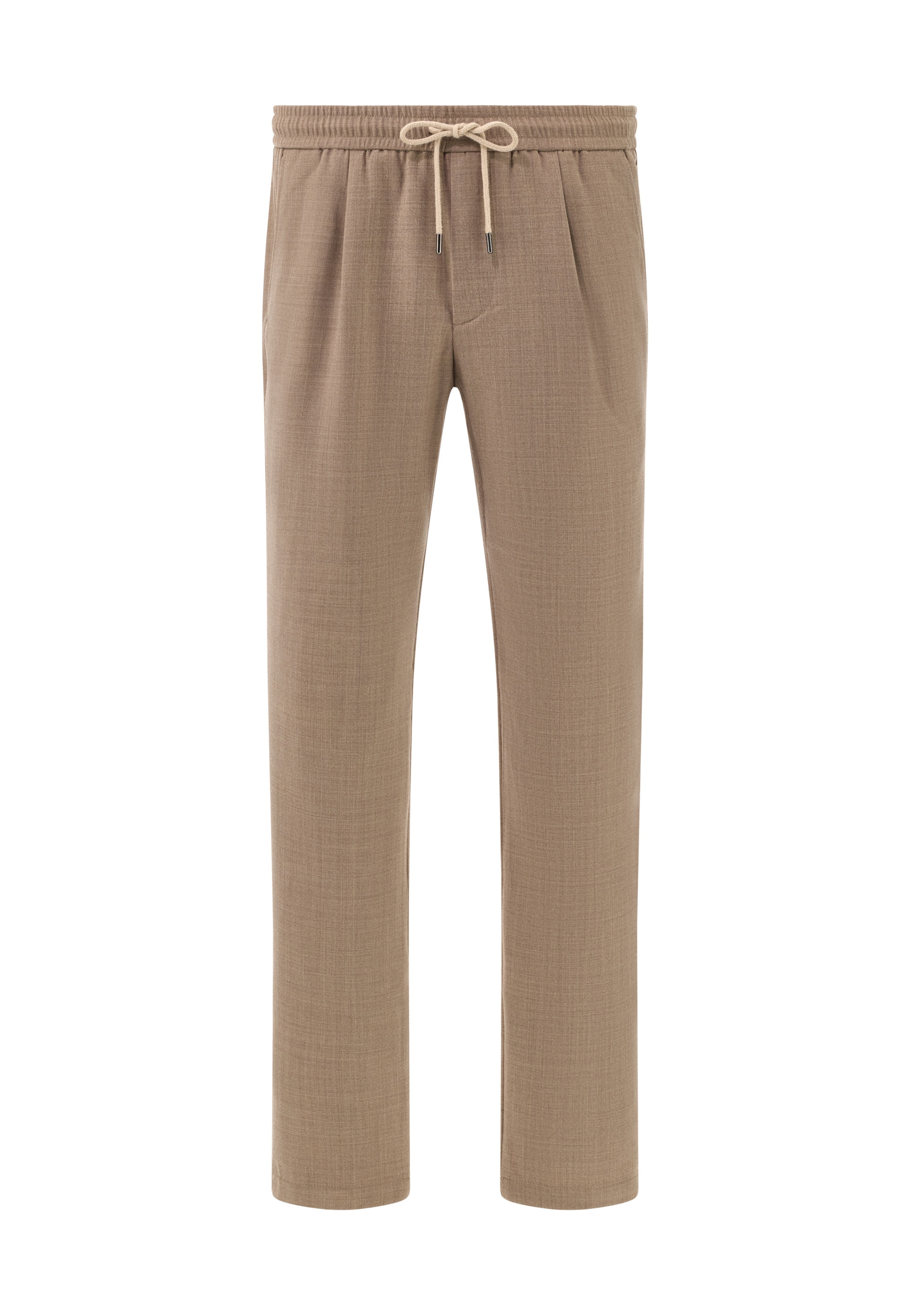Coupe slim Pantalon à pince Boggi Milano en beige : devant