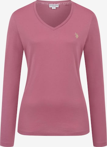 T-shirt U.S. POLO ASSN. en rose : devant