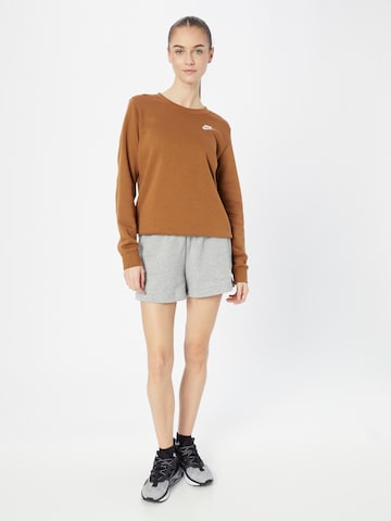 Nike Sportswear Sweatshirt 'Club Fleece' in Brown