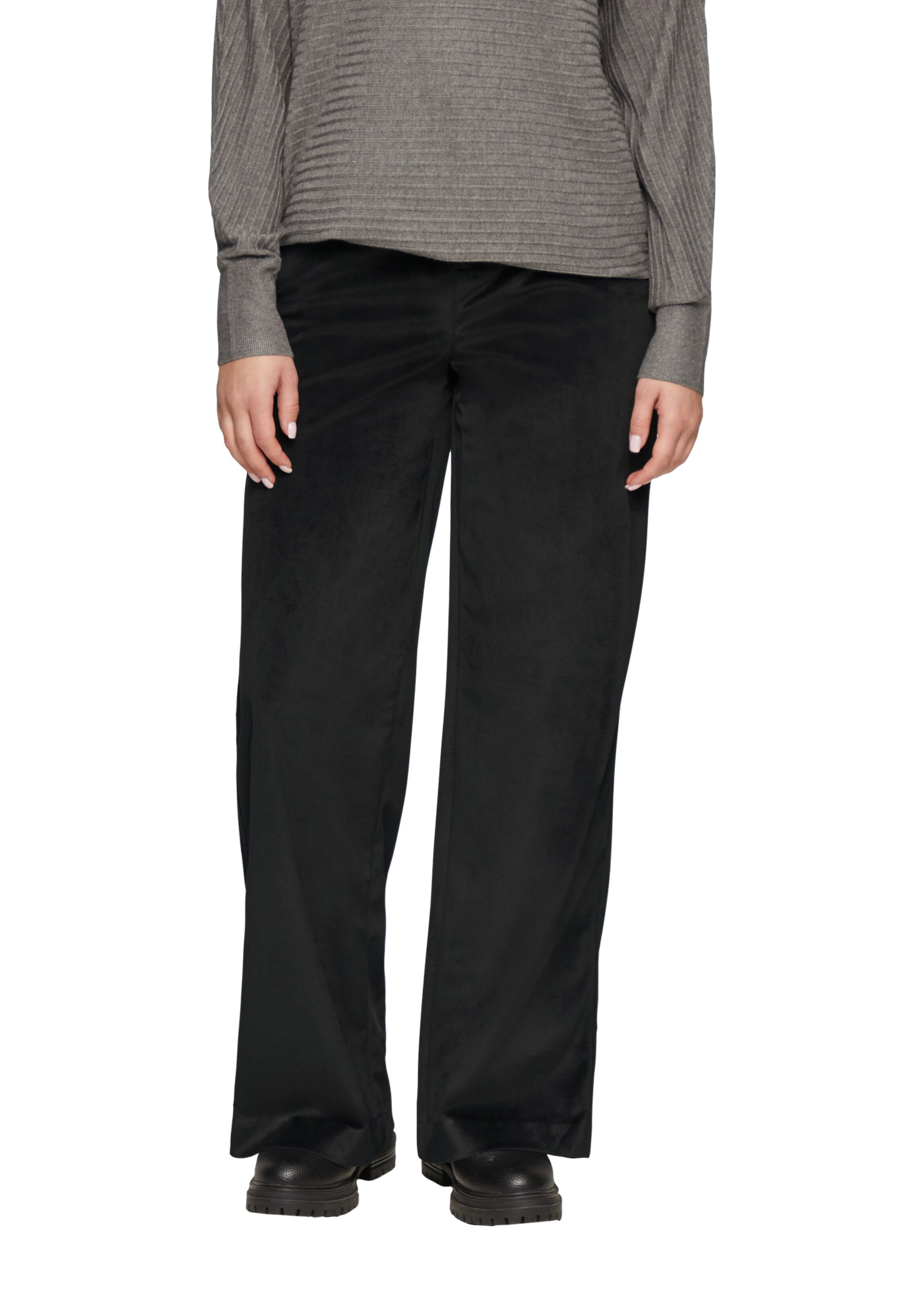 s.Oliver Regular Hose in Schwarz: Vorderseite