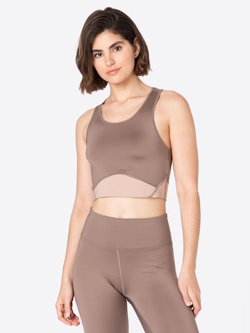 NU-IN Top in Beige: front