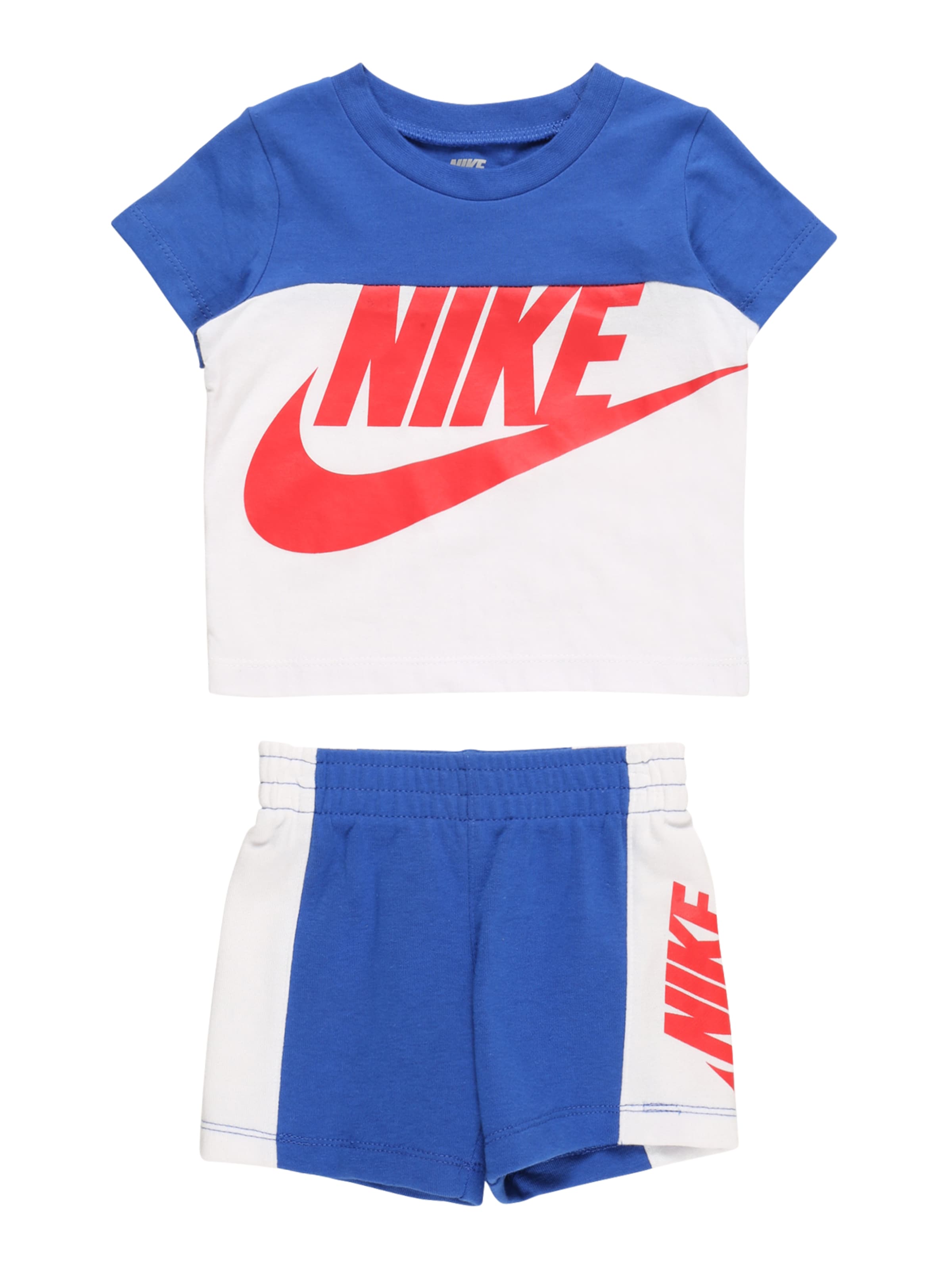 Enfants 92-140 Set Nike Sportswear en Blanc, Bleu Roi 