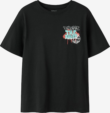 NAME IT Majica | črna barva: sprednja stran