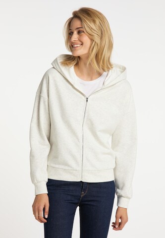 usha BLUE LABEL Zip-Up Hoodie in White: front