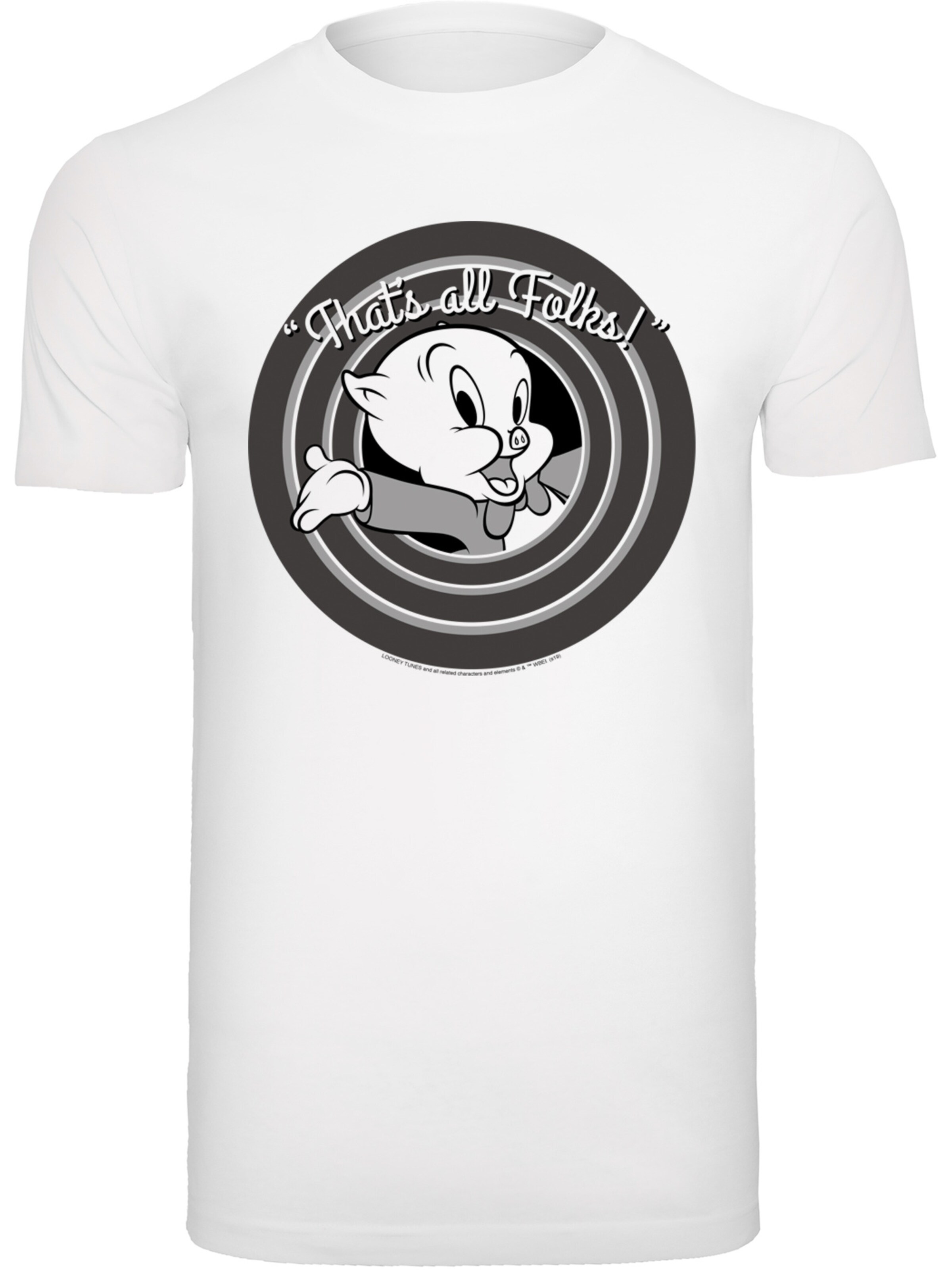 F4NT4STIC Shirt 'Looney Tunes' in White: front