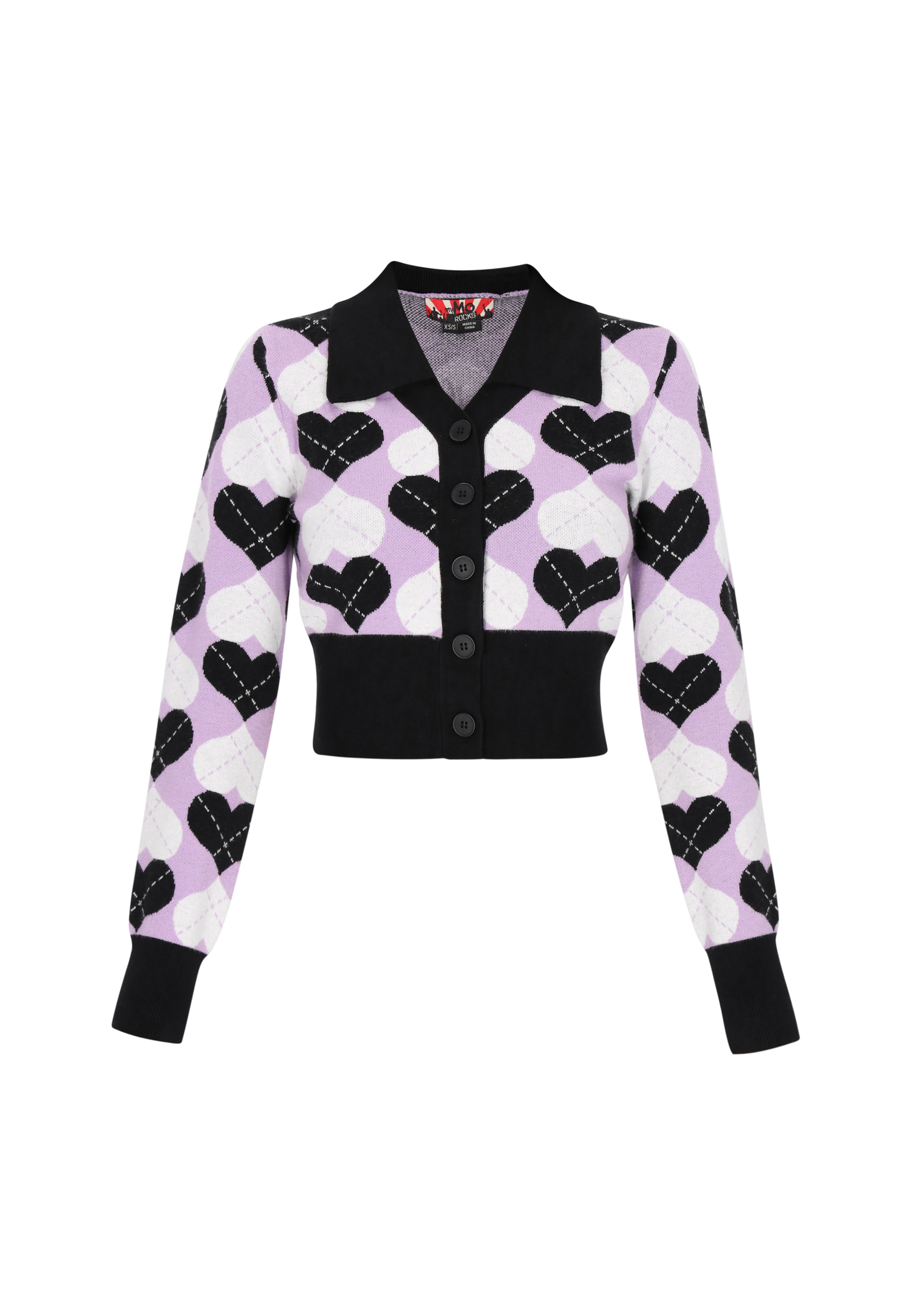 myMo ROCKS Kardigán - orgovánová / čierna / biela, Produkt