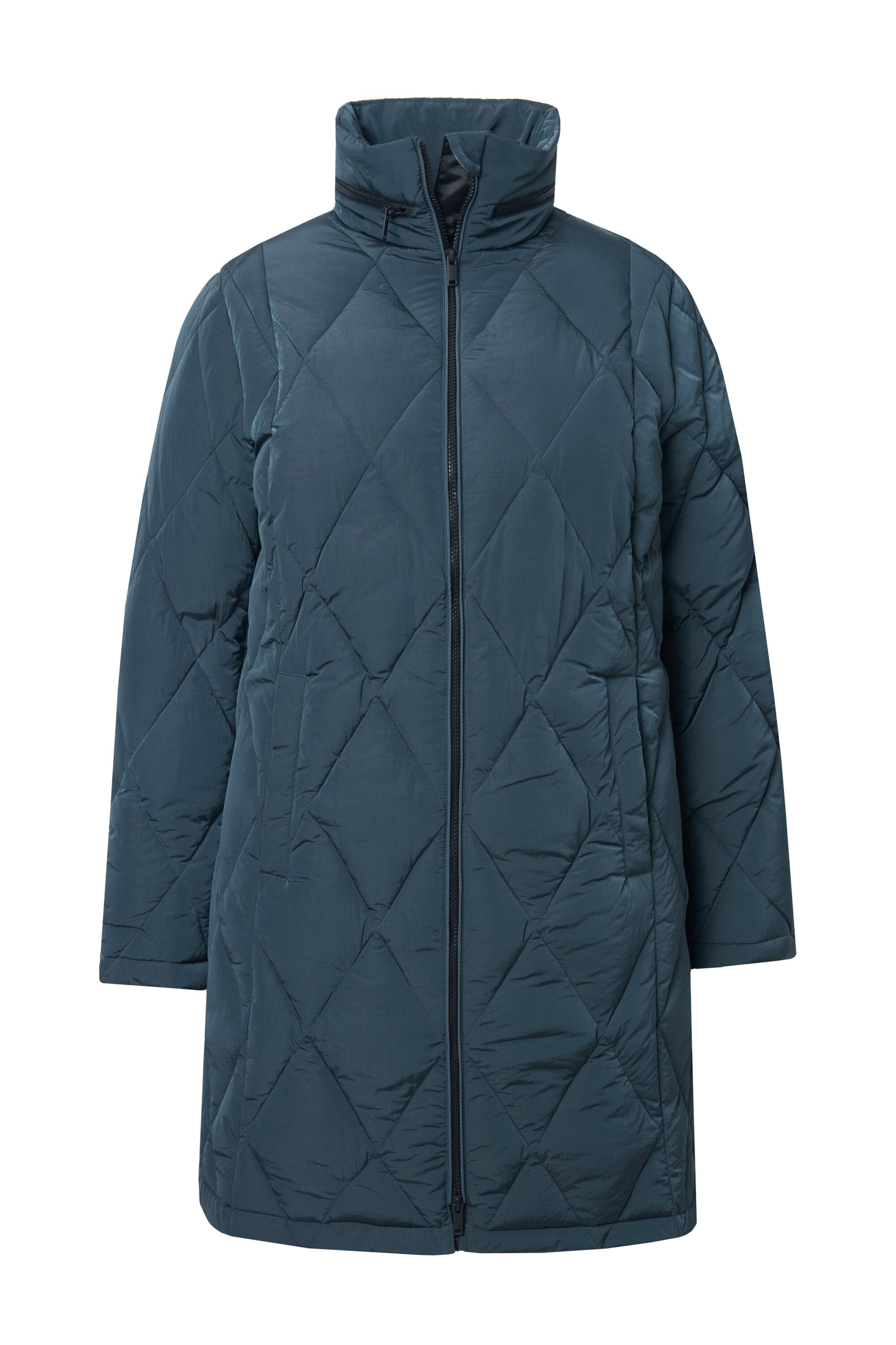 Ulla Popken Tussenmantel in Blauw: voorkant