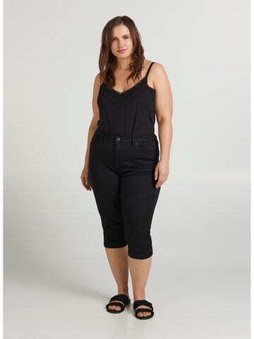 Zizzi Regular Jeans 'Emily' in Schwarz