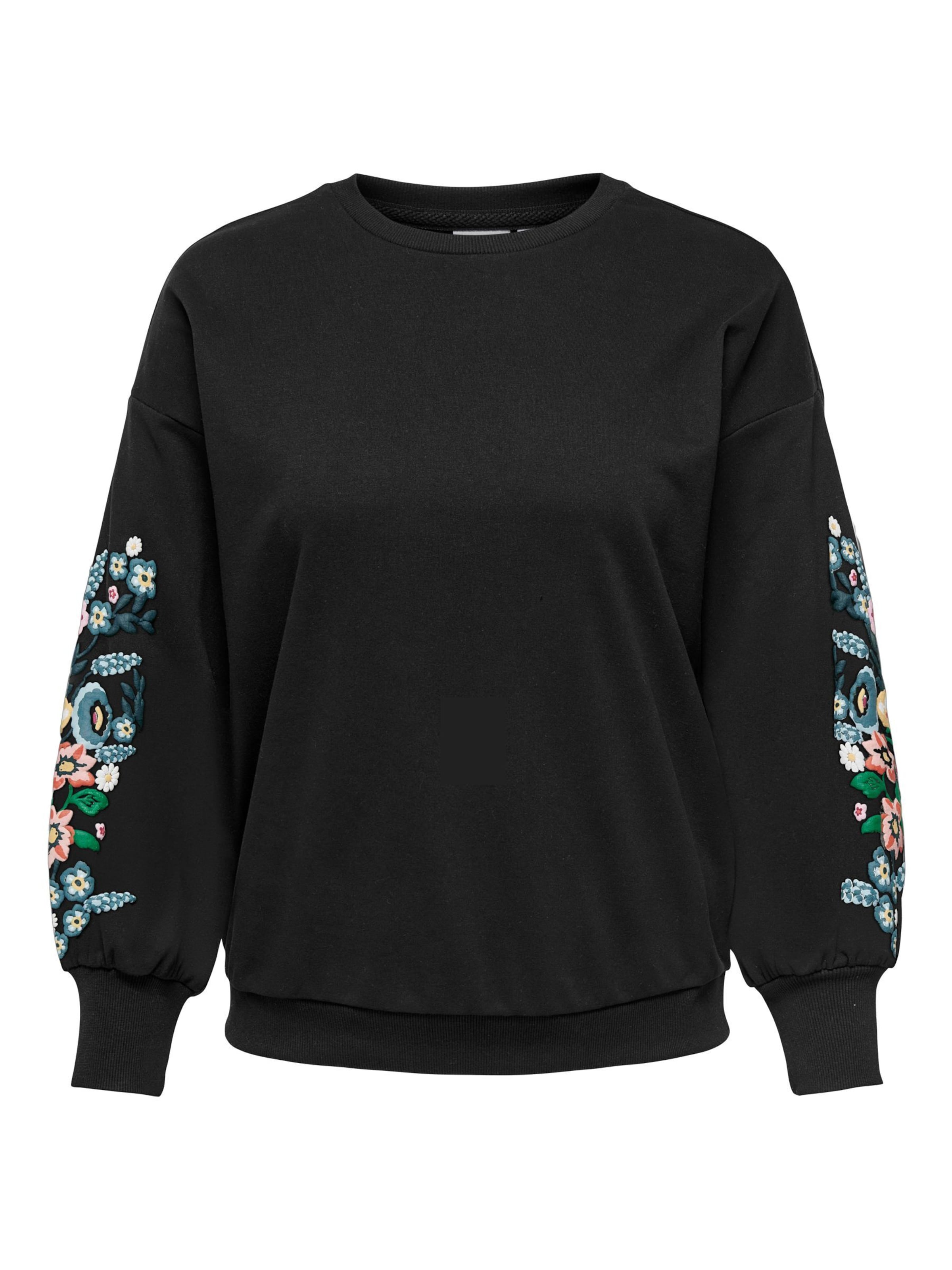 ONLY Carmakoma Sweatshirt 'CARBrooke' in Black: front
