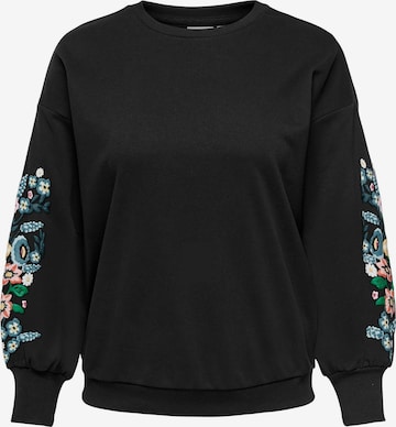 ONLY Carmakoma Sweatshirt 'CARBrooke' in Black: front