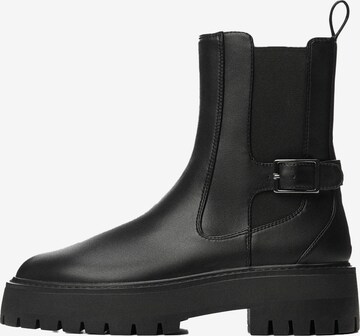 MANGO Chelsea boots 'Mice' in Zwart: voorkant