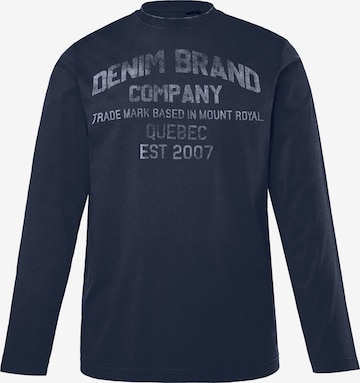 Men Plus Shirt in Blauw: voorkant