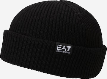 melns EA7 Emporio Armani Cepure: no priekšpuses