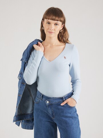 Abercrombie & Fitch Tričko – modrá: přední strana
