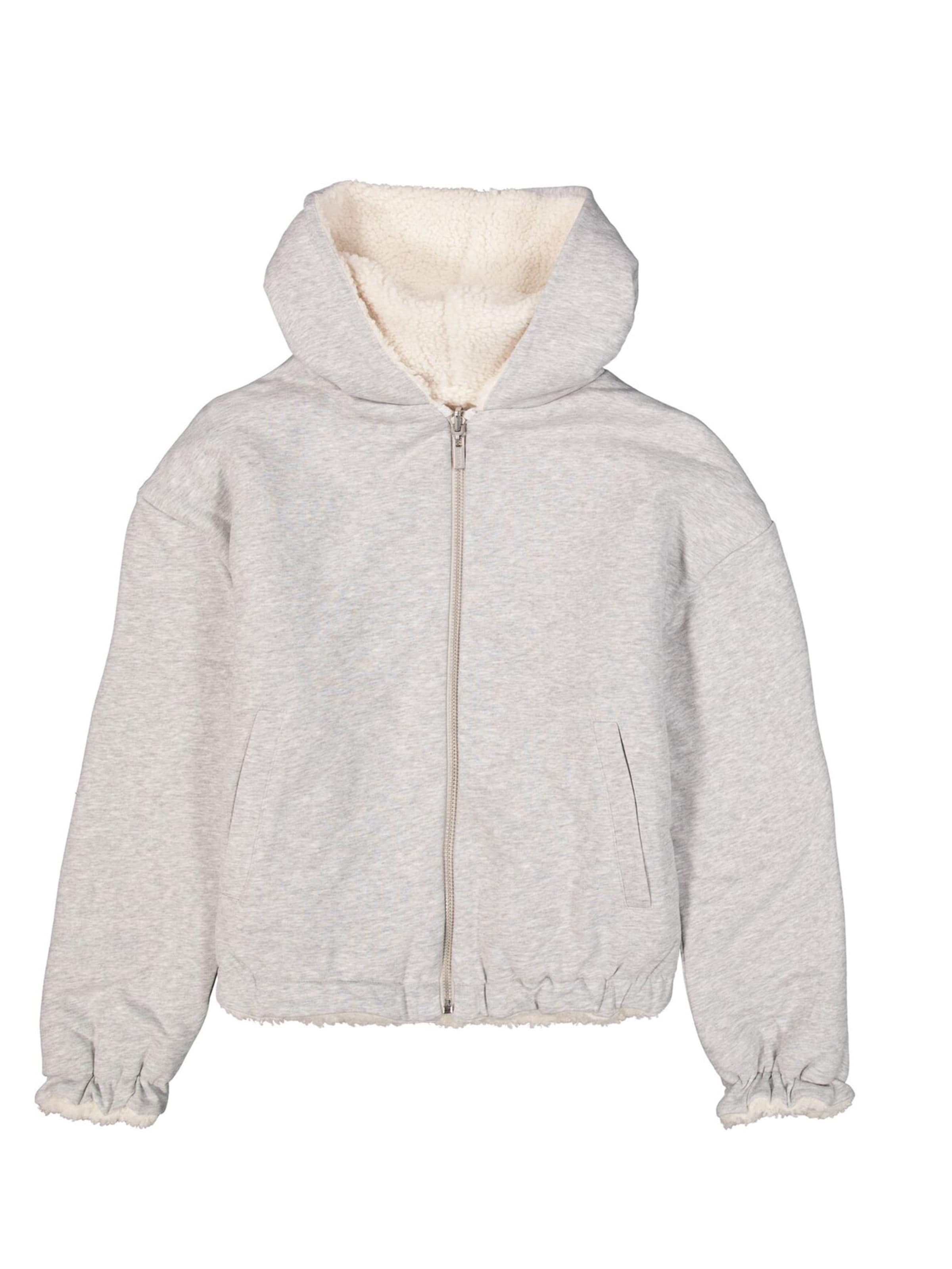 GARCIA Zip-Up Hoodie in Grey: front