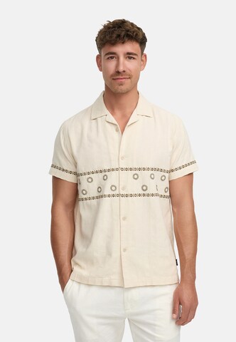 INDICODE JEANS Regular fit Overhemd 'Cotta' in Beige: voorkant