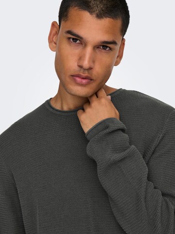 Only & Sons - Pullover 'Eric' em cinzento