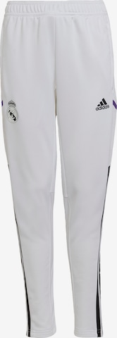 ADIDAS PERFORMANCE Workout Pants 'Real Madrid Condivo 22' in White: front