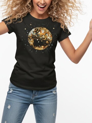 MAKAYA Shirt 'Discokugel' in Black