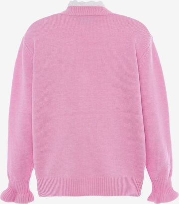 faina Knit Cardigan in Pink