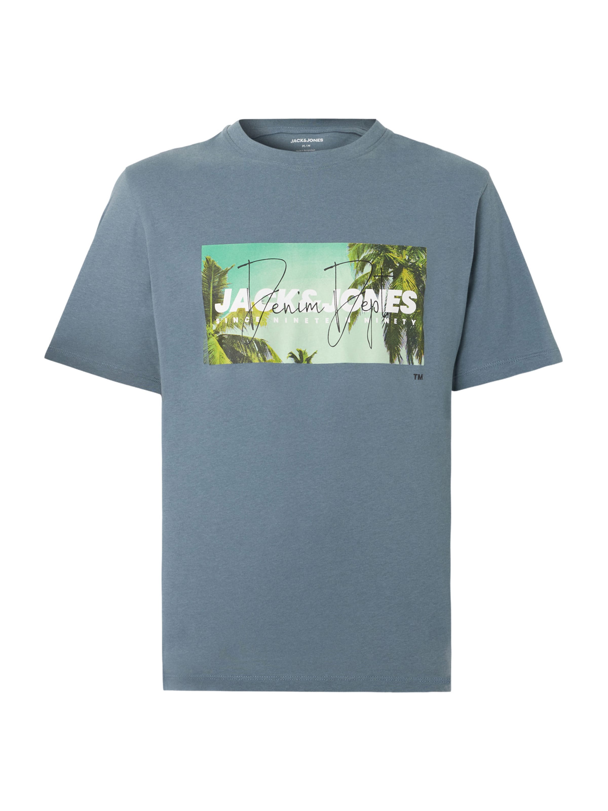 T-Shirt 'JJINDIANA' JACK & JONES en bleu : devant