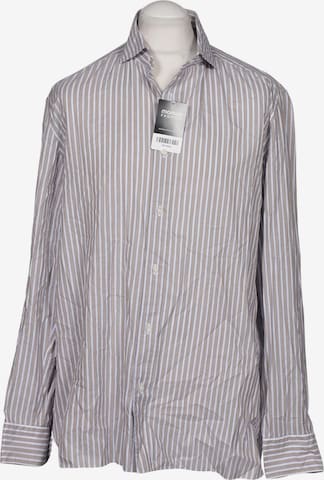 LUIGI BORRELLI NAPOLI Hemd XL in Beige: Vorderseite