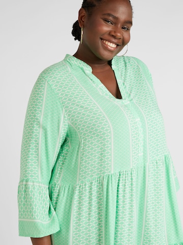 ONLY Carmakoma Skjortklänning 'MARRAKESH' i grön