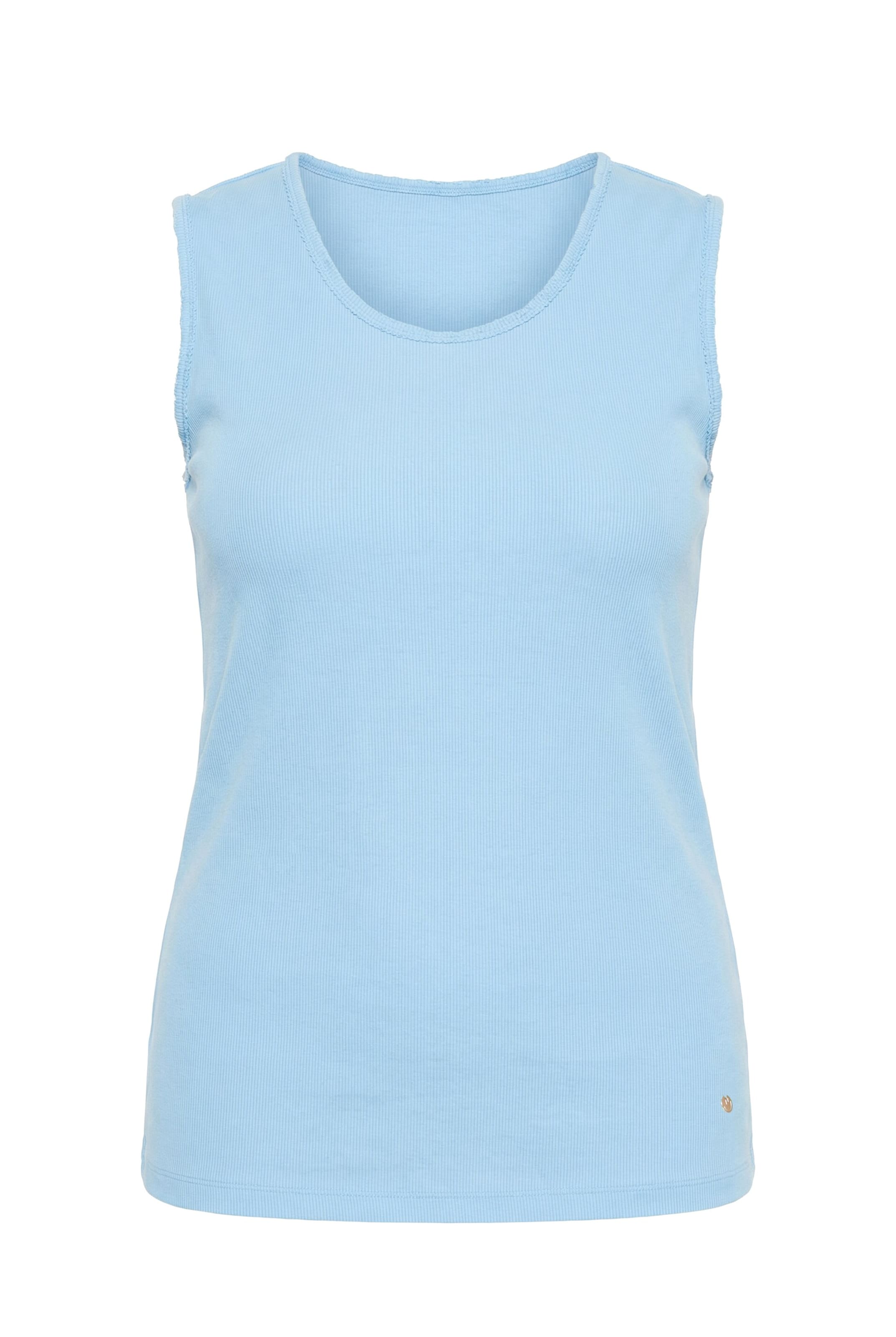 Angel of Style Top in Blue: front