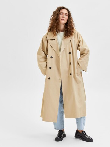 SELECTED FEMME Between-Seasons Coat in Beige