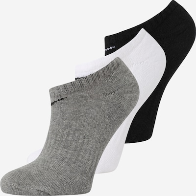 NIKE Chaussettes de sport en gris chiné / noir / blanc, Vue avec produit