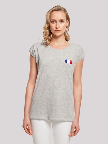 \'France Fahne\' YOU | Shirt in Flagge Frankreich F4NT4STIC ABOUT Grau