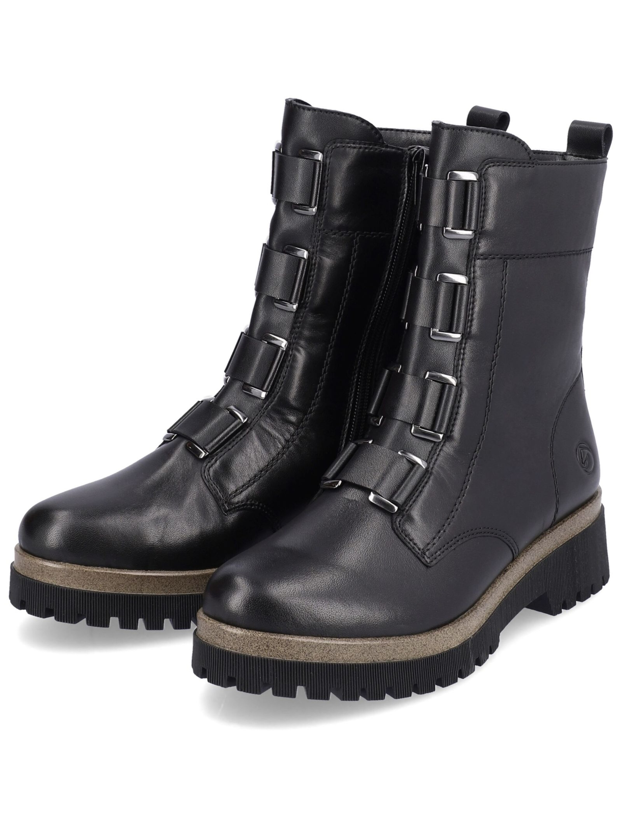 REMONTE Schnürstiefelette in Schwarz