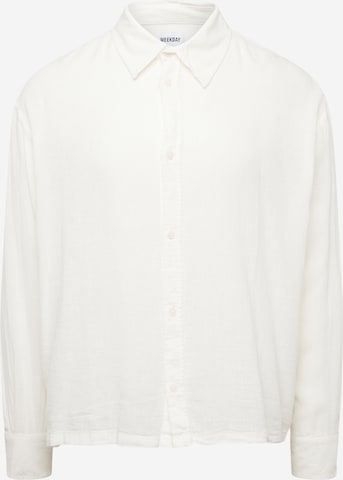 WEEKDAY Regular fit Button Up Shirt in White: front