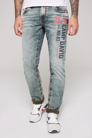 CAMP DAVID Regular Jeans in Blue: front