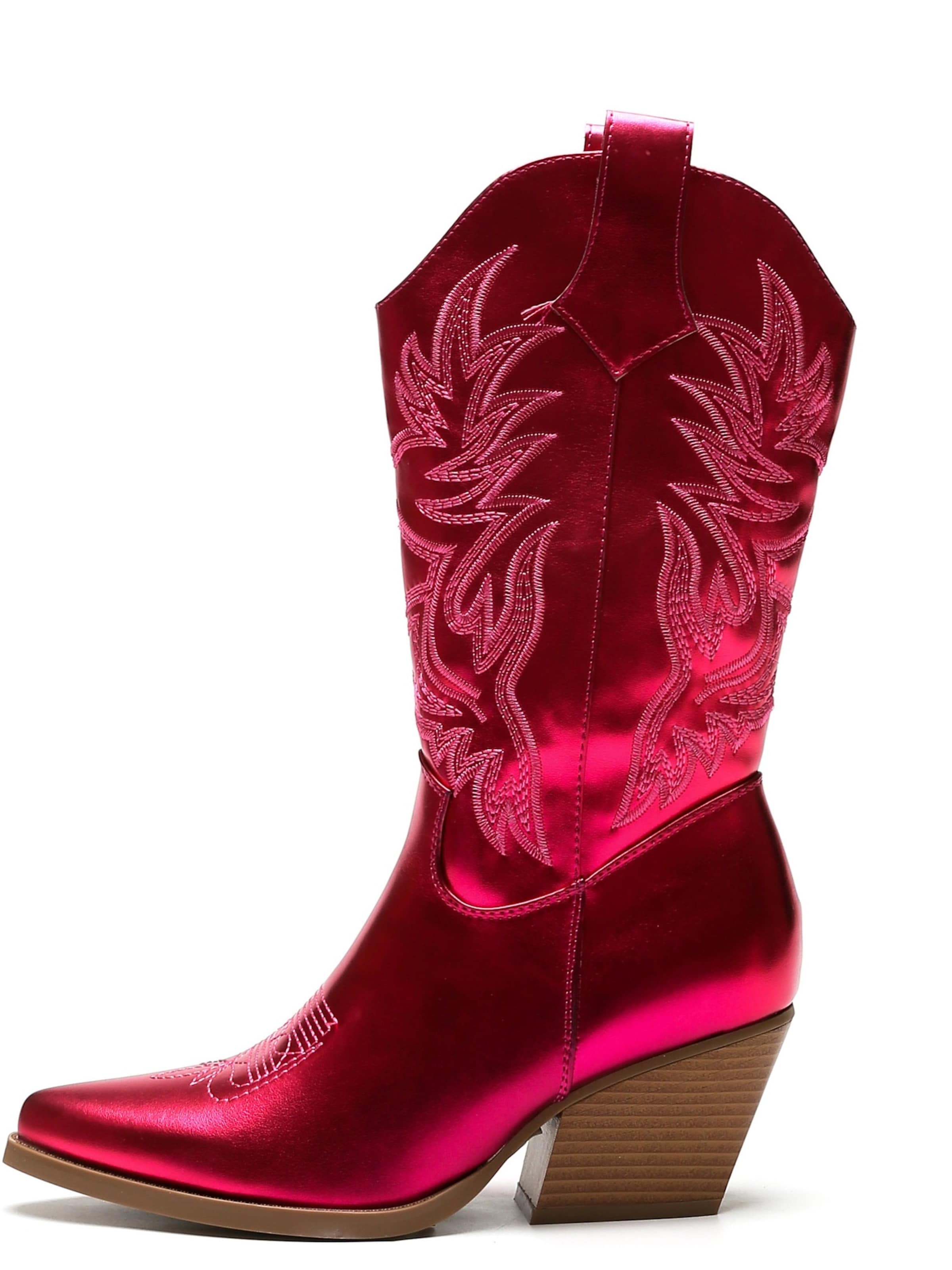 Bottes de cowboy Smile Favorites en rose : devant