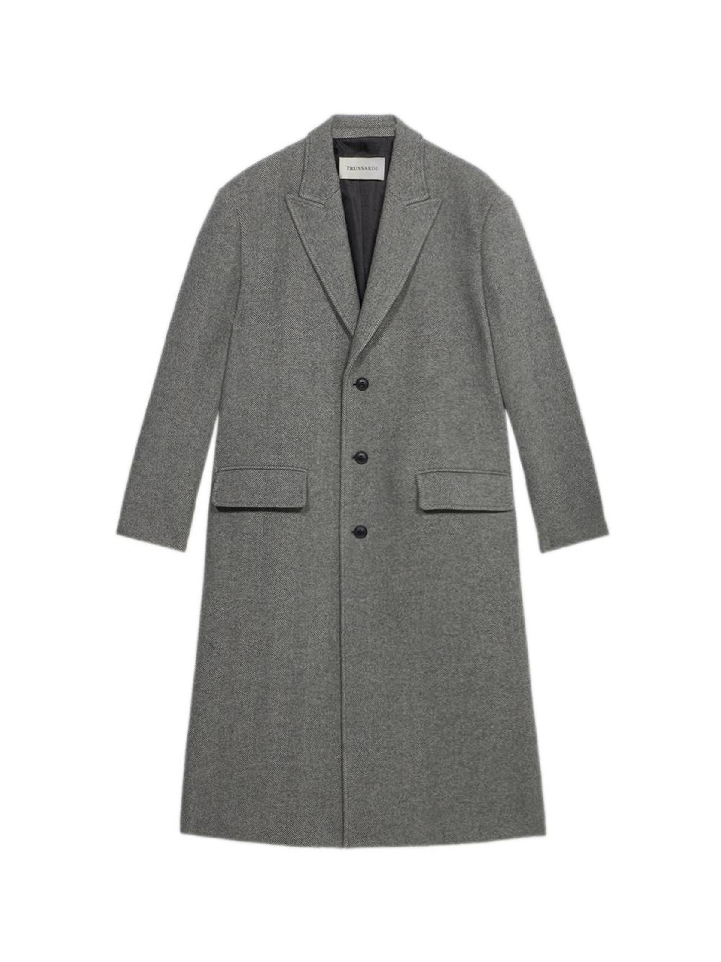 Cappotto invernale di Trussardi in grigio: frontale