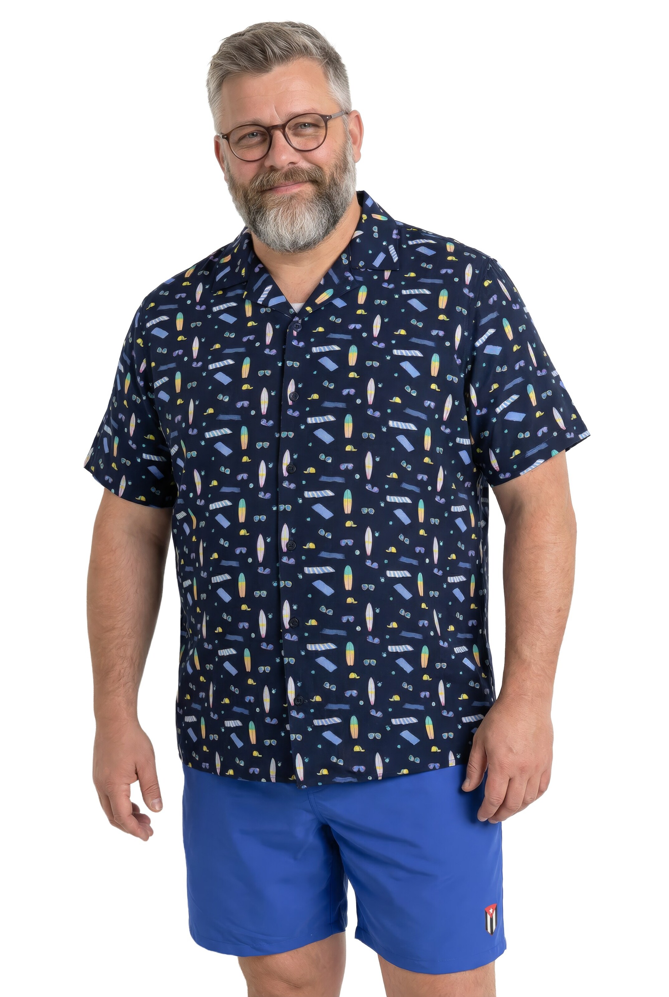 Men Plus Regular fit Overhemd in Blauw